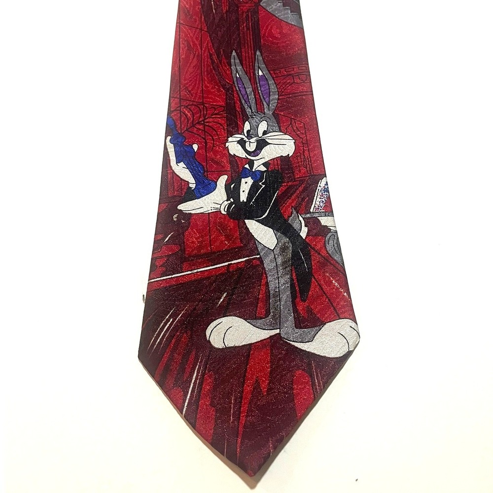 Bugs Bunny Necktie Simon Red Tuxedo Award Novelty Looney Tunes Bugs Bunny Tie